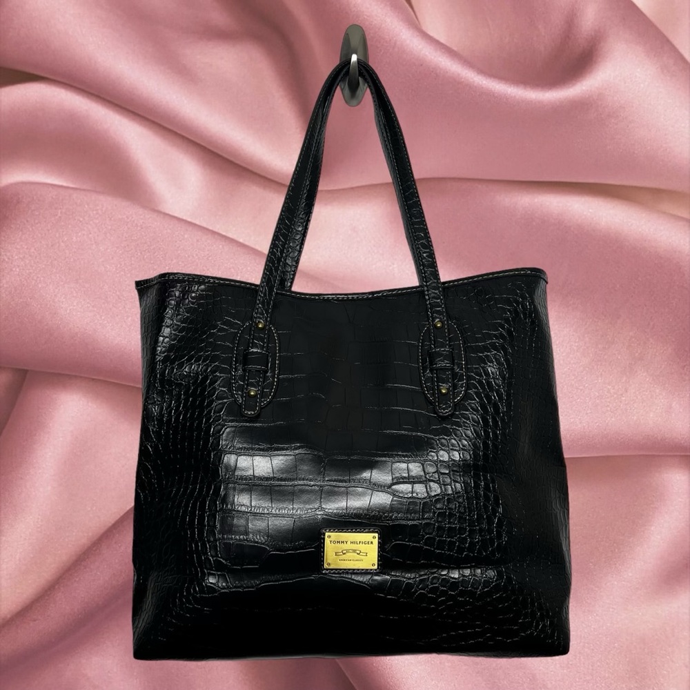 Tommy Hilfiger Croc Embossed Leather